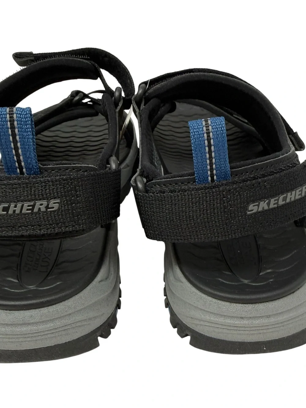 Skechers Prewitt Rio Men’s Size 10 Sandals Relaxed Fit Luxe Foam Black New